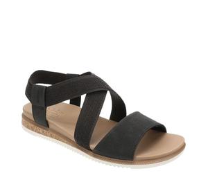 Skechers Women's Desert KISS Low Sandal, Black, 8 Wide