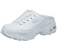 Skechers Sport Women's D'lites Bright Sky Fashion Sneaker, White/Silver, 6.5 W US