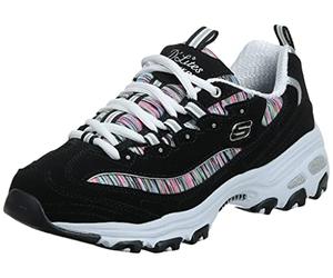 Skechers Women's DLites Interlude Sneaker, Black Multi Bkmt, 39.5 EU