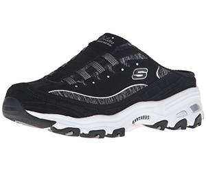 Skechers Women's D'Lites Resilient Fashion Sneaker, Negro y Blanco, 38.5 EU