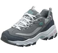 Skechers Women's D'Lites Sneaker, Gray/Light Pink, 5