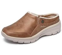 Skechers Women's Easy Going-Latte 2 Mule, Tan, 5.5