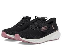 Skechers Edgeride Impression, Zapatillas Mujer, Black Knit/Pink Trim, 39.5 EU