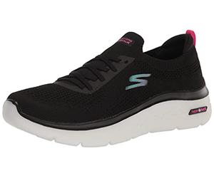 Skechers Women's GO Hyper Burst-Moon Walking Sneaker, Black/Multi, 8
