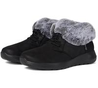 Skechers On-The-Go Joy Cozy Charm, Botas Cortas al Tobillo Mujer, Black/Gray Textile, 41 EU