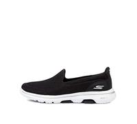 Skechers Women's Go Walk 5 Sneaker, Black/White, 9 Wide