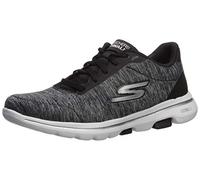Skechers Women's GO Walk 5-True Sneaker, Black/White, 5.5 M US