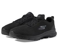 Skechers Go Walk 7 Clear Path, Tenis Bajos Mujer, Black Textile/Trim, 37 EU