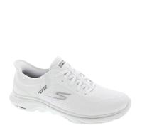 Skechers Women's GO Walk 7 Valin, White Textile Black Trim, 38 EU