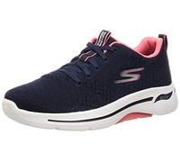 Skechers Go Walk Arch Fit Unify, Zapatillas Deportivas Mujer, Azul Marino/Naranja Coral, 40 EU