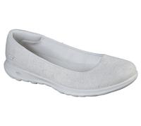 Skechers Women's Go Walk Lite-136001 Ballet Flat, Natural, 9
