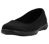 Skechers Women's GO Walk Lite-15400 Wide Ballet Flat,black,6 W US