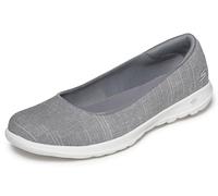 Skechers Women's Go Walk Lite-Susie Ballet Flat, Gray, 38.5 EU