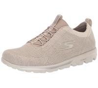 Skechers Women's GO Walk Travel-Radiant Moon Sneaker, Taupe, 11