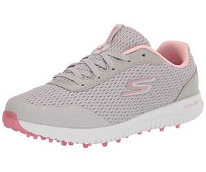 Skechers - Womens Golf Shoe-GO Golf MAX 2 Fairway 3, Zapatillas, Gray Mesh/Pink Trim,