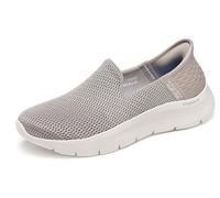 Skechers Women's Hands Free Slip-ins Go Walk Flex-Relish, Zapatillas Mujer, Azul Topo, 41 EU Ancho