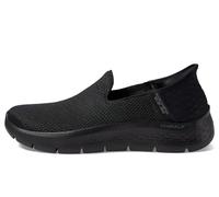 Skechers Women's Hands Free Slip-ins Go Walk Flex-Relish, Zapatillas Mujer, Black Textile/Trim, 43 EU Ancho