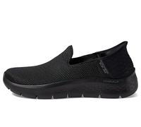 Skechers Women's Hands Free Slip-ins Go Walk Flex-Relish, Zapatillas Mujer, Negro y Blanco, 42.5 EU Ancho