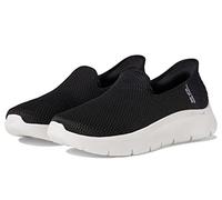 Skechers Women's Hands Free Slip-ins Go Walk Flex-Relish, Zapatillas Mujer, Negro y Blanco, 36 EU Ancho