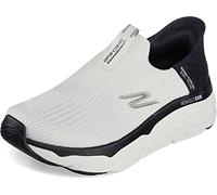 Skechers Women's Hands Free Slip-ins MAX Cushioning Elite-Smooth Transition, Running, Sports Shoes Mujer, White Textile/Black Trim, 38.5 EU