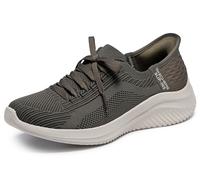 Skechers Women's Hands Free Ultra Flex 3.0 Brilliant Path Sneaker, Olive, 38 EU