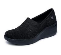 Skechers Mocasín Martha Stewart Pier Lite-Reflection para mujer, Negro -, 36.5 EU