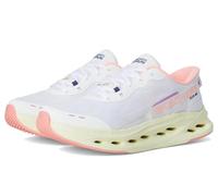 Skechers Women's MAX Cushioning Glide Step Caledonia Hands Free Slip-ins Sneaker, White/Pink, 6.5