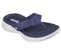 Skechers Women's On-The-go 600-15304 Flip-Flop, Azul Marino Y Blanco, 36 EU