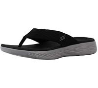 Skechers Women's On-The-go 600-Sunny Black/Grey Flip-Flop 9 M US