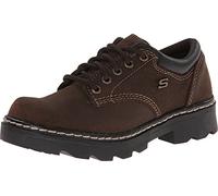 Skechers Women's Parties-Mate Oxford,Chocolate Suede Leather,8.5 M US