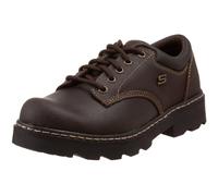Skechers Women's Parties-Mate Oxford,Chocolate Suede Leather,9 M US