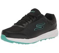 Skechers Women's Prime Relaxed Fit Spikeless Golf Shoe Sneaker, Black/Turquoise, 5.5