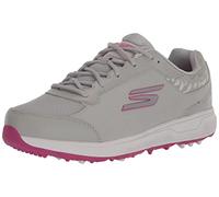 Skechers Women's Prime Relaxed Fit Spikeless Golf Shoe Sneaker, Gray/Pink, 7.5