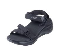 Skechers Women's Quarter Strap Fisherman Sandal, Black/Black, 9