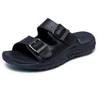 Skechers Women's Reggae Jammin Sandal,Black,7 M US