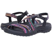 Skechers Reggae-Sew Me-Boho - Sandalias con tiras tejidas para mujer, Azul Marino Multi, 36.5 EU