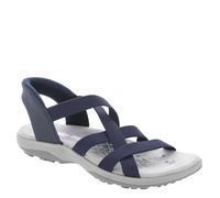 Skechers Women's Reggae Slim-Stretch Flex Hands Free Slip-ins Sandal, Navy, 7