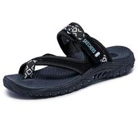 Skechers Women's Reggae-Trailway Flip-Flop,black,9.5 M US