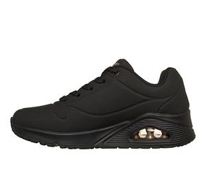 Skechers Womens Skecher Street Women's Uno - Stand on Air Sneaker, Black/Black, 5.5 Wide US