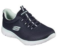 Skechers Women's Summits 12980W Wide Trainers, Navy Mesh/ Aqua Trim, 7 UK Wide