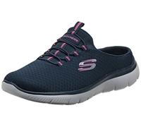 Skechers Women's Summits - Swift Step Sneaker Mule, Navy/Hot Pink, 10