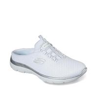 Skechers Women's Summits - Swift Step Sneaker Mule, White/Silver, 8.5