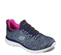 Skechers Summits-Quick Getaway, Zapatillas Mujer, Azul Marino, Rosa Intenso, 36 EU Ancho