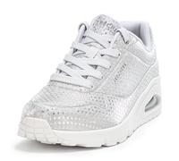 Skechers Women's Uno-Disco Nite Sneaker, Silver, 38 EU