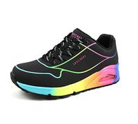Skechers Uno Pop of Sunshine - Zapatillas para mujer, Negro/Multi, 38.5 EU