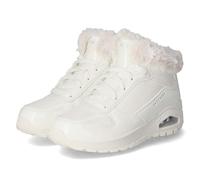 Skechers Women's Uno Rugged Ankle Boot, White, 39.5 EU