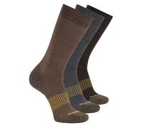 Skechers Work: 3 Pack Hombre's Over Calf Compression medias o calcetines? en Marrón, talla Grande