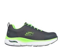 Skechers Arch Fit Sr Ringstap, Zapatos de trabajo Hombre, Charcoal Lime Textile/Synthetic, 42 EU
