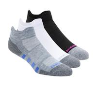 Skechers Work: Lowcut Heel Tab medias o calcetines? - 3 Pack en Gris/Negro, talla Media