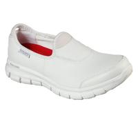 Skechers Sure Track, Zapatos Mujer, Blanco White Leather, 41 EU